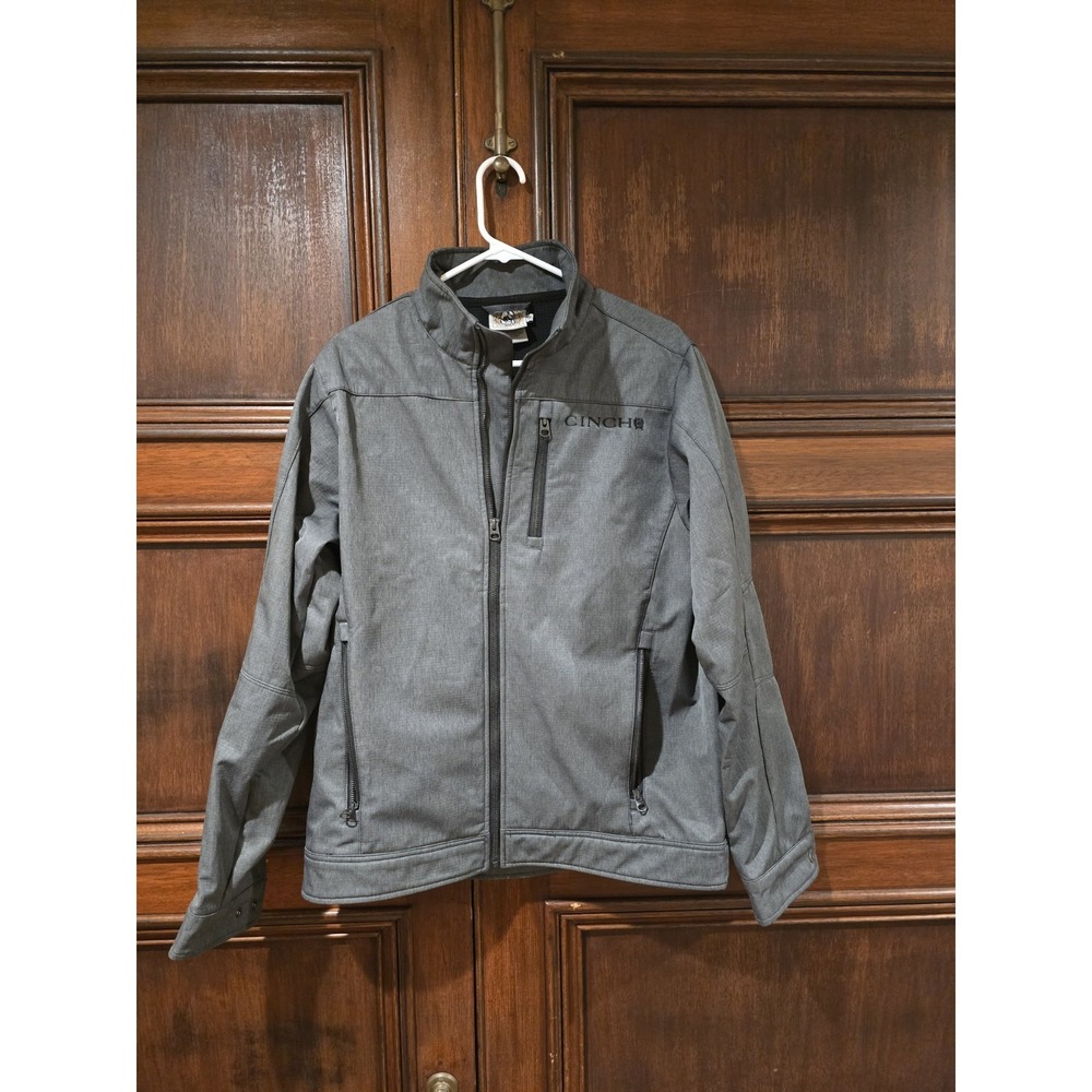 CINCH Men's Gray Full Zip Jacket Softshell Outerwear Size M